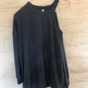 RVCA one shoulder cut out sweater
